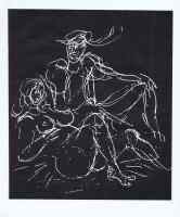 Приключения короля Позоля. Лист 11. Сухая игла по серебряной крошке. Франция, 1962 год