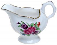 Сливочник "Букет цветов". Фарфор, деколь, золочение. Royal Worcester, Великобритания, вторая половина ХХ века