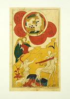 Конь бледный. Цветная литография (конец XIX века), Россия