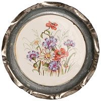 Подставка "Цветы". Фарфор, металл, деколь. Первая половина ХХ века