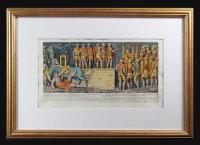 Солдаты Траяна. Часть 8. Гравюра на меди, акварель. Пьетро Санти Бартоли. Италия, 1673 год