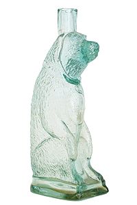 Бутыль для водки "Медведь" (Прозрачное фигурное стекло - Россиийская Империя, конец XIX века)