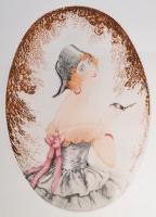 Девушка на маскараде. Цветная литография. Франция, 1920-1930 гг.