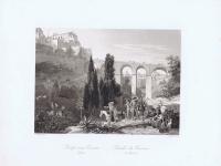 `Мост около Куэнка, Испания. Офорт. Германия, Лейпциг и Дрезден, 1850-е год