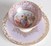 Чашка с блюдцем (фарфор, деколь), Австрия, Императорская Венская мануфактура, начало XX века
