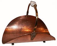Подставка для дров. Медь, латунь, бронза, керамика. Франция, середина ХХ века