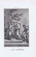 Гравюра "Новый Завет. Мария посещает Елизавету". Франция, 1825 год