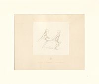 Игра со стулом. Фототипия с оригинального рисунка А. Хендшеля. Германия, начало XX века