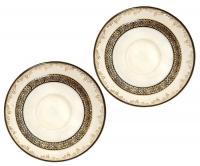 Блюдца "Золотое утро", 2 шт. Фарфор, ручная роспись, рельефное золочение. Meito, Япония, 1950-е гг.