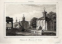 Interieur du Monastire de Troitza. Гравюра (конец XIX века, Франция)