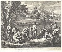 "Et baptisatus est a Joanne in Iordane" (гравюра, Фландрия, конец XVII века)