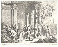 "Non est Bonum Sumere Panem Filiorum, et Mittere Canibus". Гравюра. Фландрия, конец XVII века