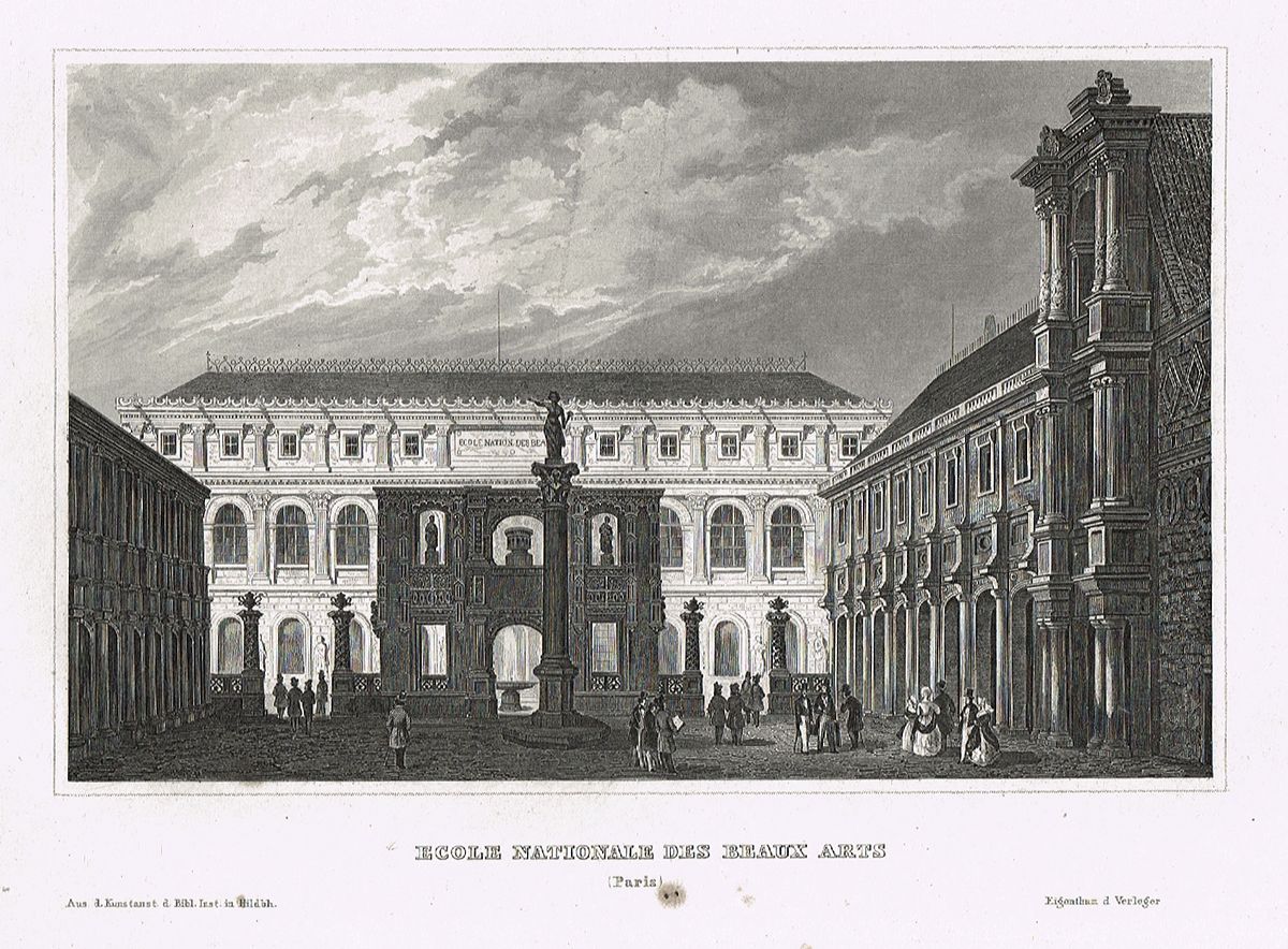 Национальная высшая школа изящных искусств в Париже. Офорт, гравюра. Германия, 1861 год