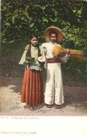 Почтовая открытка "Indigenas con melones. #22". Мексика, начало ХХ века