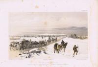 Крымская война. Лагерь 1-ой английской дивизии. Впереди к северу лагерь 2-ой дивизии. На горизонте холмы Инкермана. Тоновая литография. Лондон, Великобритания, 1855 год