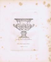 Гравюра Генри Мозес Древняя (античная) ваза из коллекции Кавачеппи. Орнамент. Офорт. Англия, Лондон, 1838 год