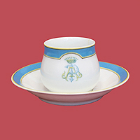 Горчичница. Фарфор, роспись. Россия, начало ХХ века