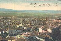 Панорама европейского города. Открытка