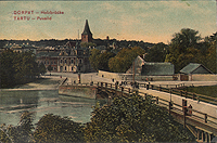 Dorpat - Holzbrucke. Tartu - Puusild. Открытка