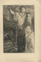 Николай II перед гробницей Наполеона. Офорт. Франция, XIX век