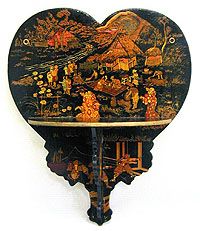 Полочка навесная. Папье-маше, роспись. Япония, первая четверть XX века