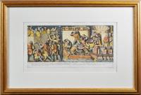 Солдаты Траяна. Часть 23. Гравюра на меди, акварель. Пьетро Санти Бартоли. Италия, 1673 год