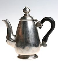 Кофейник на одну чашку (Металл - дерево) Англия, начало XX века