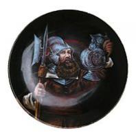 "Рыцарь". Декоративная тарелка. Фарфор, деколь с подрисовкой. Западная Европа, первая половина ХХ века