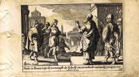 Гравюра Питер Схют Новый Завет. Апостол Павел в Риме. Резцовая офорт. Нидерланды, Амстердам, 1659 год