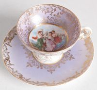 Чашка с блюдцем (фарфор, деколь, золочение), Австрия, Венская мануфактура, начало ХХ века