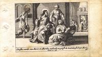 Новый Завет. Христос в доме Марфы и Марии. Резцовая гравюра, офорт. Нидерланды, Амстердам, 1659 год