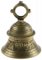 Колокольчик для прислуги. Латунь, гравировка. Индия, середина ХХ века