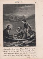 Библия. Чудесный улов рыбы. Офорт. Англия, Лондон, ок. 1850 года