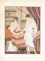 Цветная литография "Определение пульса". Серия "Медицина Гиппократа". Жозеф Кун-Ренье (1873-1940). Франция, 1932-1933 гг