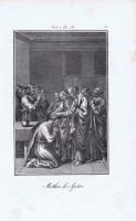 Гравюра "Новый Завет. Избрание апостола Матфея". Франция, 1825 год