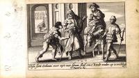 Гравюра Питер Схют Ветхий Завет. Елисей передаёт жезл Гиезию. Резцовая офорт. Нидерланды, Амстердам, 1659 год