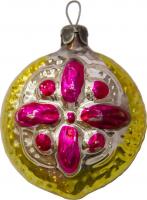 Елочная игрушка "Фигура". Стекло, роспись. СССР, 1960-е годы