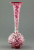 Ваза Edler von Poschinger в стиле модерн. Бесцветное, розовое и белое стекло, художественная обработка, эффект "кракелюр". Богемия, Poschinger, 1910 год