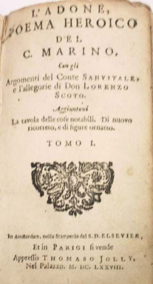L'Adone, Poema Heroico del C. Marino