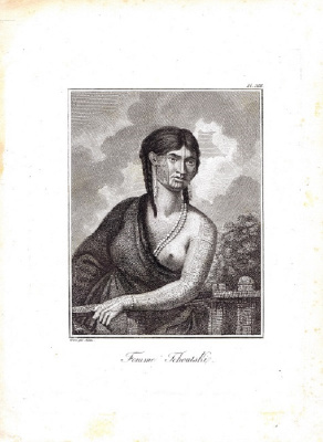 Чудская (чуцкая) женщина. Смешанная техника. Франция, Париж, 1802 год