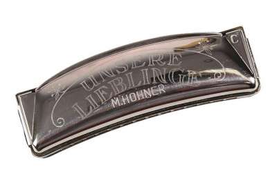 Губная гармоника "Unsere Lieblinge M. Hohner". Металл, дерево, гравировка. Германия, Hohner, конец 1930-х -1940-е гг