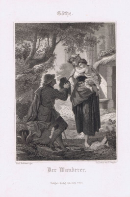 Странник. Офорт. Германия, Штутгарт, 1880 год