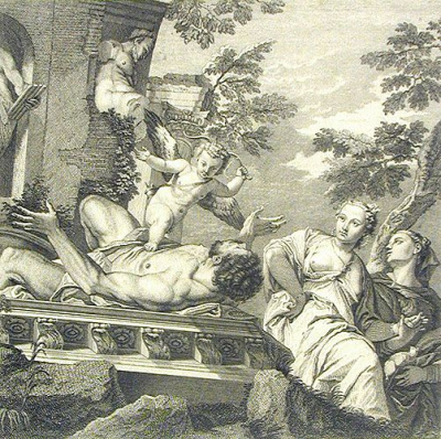 Амур. Гравюра (конец XVII века), Франция