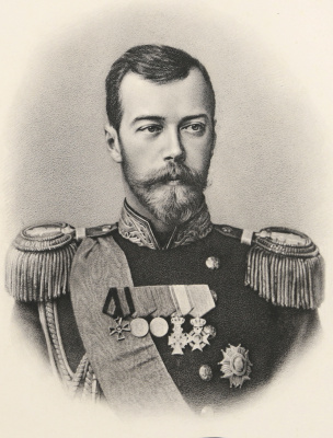 Портрет императора Николая Второго. Литография. Российская империя, конец XIX - начало XX века