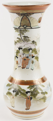 Satsuma! Ваза интерьерная. Фарфор, ручная роспись, золочение. Высота 24 см. Satsuma, Япония, первая половина ХХ века