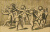 Танцующие амуры. Гравюра (начало XVI века), Италия