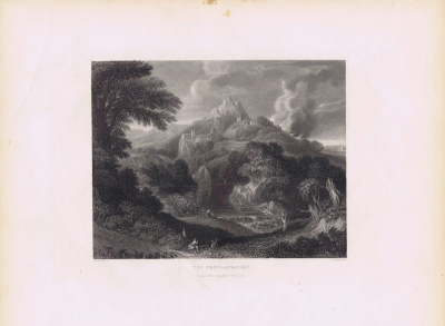 Пожар. Офорт. Англия, Лондон, 1836 год