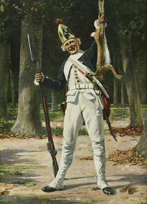 Охотник- гренадер. Фототипия. Германия, конец XIX века