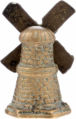 Колокольчик миниатюрный "Мельница". Латунь. Великобритания, начало ХХ века