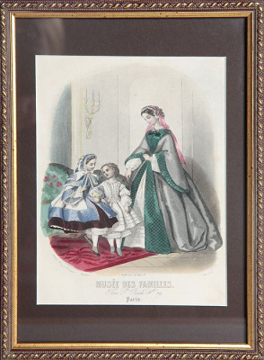 Мода. Гравюра. Франция, 1863 год